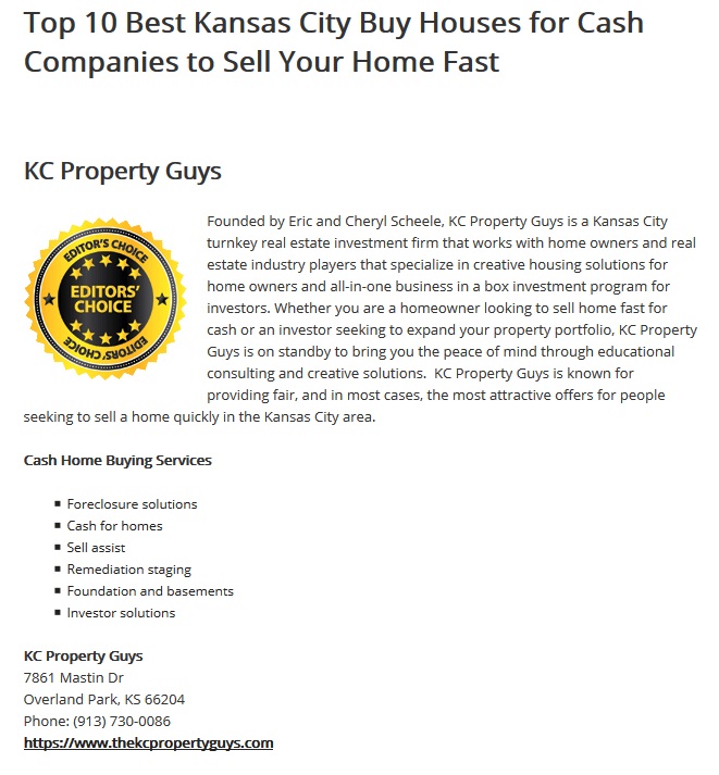 best kansas city home investors