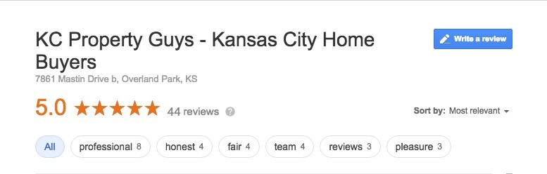 cash home buyer kansas city google reviews